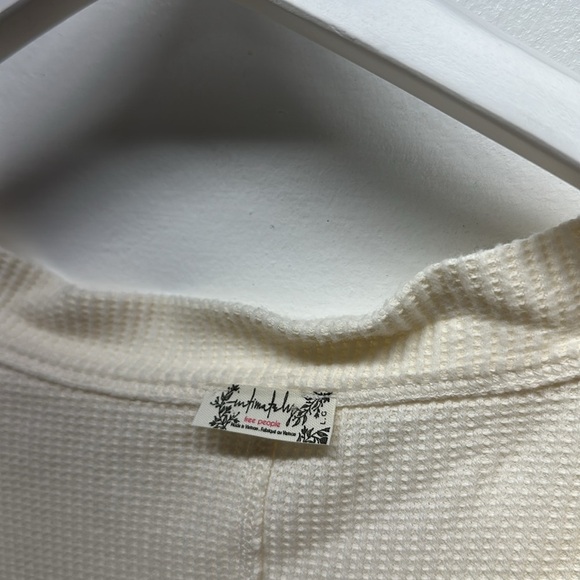 Intimately Free People Lovin This Feeling Bodysuit Long Sleeve Knit Cream Large - Picture 5 of 6